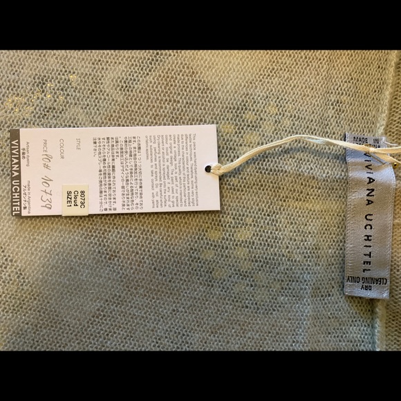 Viviana Uchitel Cashmere Patagonian Clouds Cardigan M NWT - Picture 5 of 6